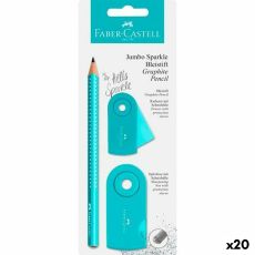 Set med pennor Faber-Castell Turkos (3 Delar) (20 antal)
