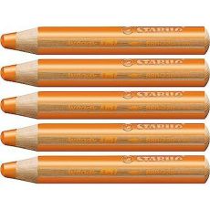 Färgpennor Stabilo Woody Orange 3 i 1 (5 antal)