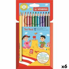 Färgpennor Stabilo Trio Tick Multicolour (6 antal)