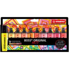 Fluorescerande markörsuppsättning Stabilo Boss Original Arty 10 Delar Multicolour
