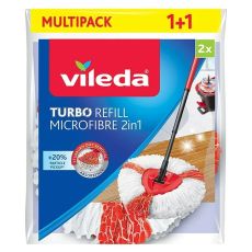 Reservgolfmopp Vileda Turbo 2in1 Mikrofiber Polyamid Polyester (2 antal)