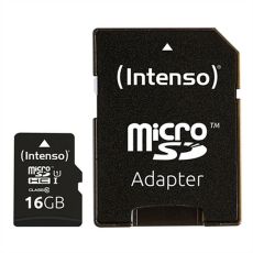 Micro-SD Minneskort med Adapter INTENSO 34234 UHS-I Premium 16 GB