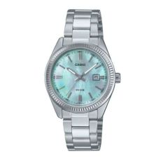Herrklocka Casio LADY DATE - AQUA GREEN Silvrig