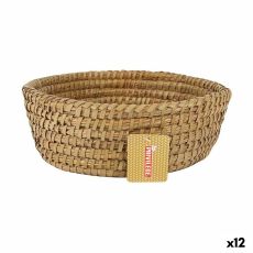 Multifunktionell korg Privilege Korne Brun 27 x 27 x 9 cm vide Rund (12 antal)