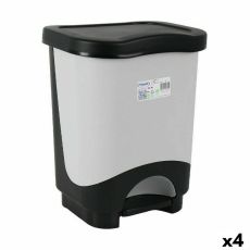 Sophink med pedal Tontarelli Idea 18 L Svart Grå 31,6 x 27,6 x 41 cm (4 antal)