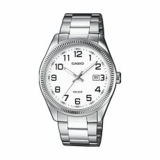 Unisexklocka Casio DATE Vit Silvrig (Ø 39 mm) (Ø 38,5 mm)