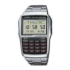 Herrklocka Casio DATABANK CALCULATOR STEEL Svart Silvrig