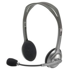 Hörlurar med Mikrofon Logitech 981-000271 2 x Jack 1,4 m Svart Grå
