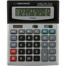 Kalkylator Esperanza ECL103 Svart/Grå