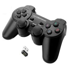 Trådlös Spelkontroll Esperanza Gladiator GX600 USB 2.0 Vit Svart PC PlayStation 3