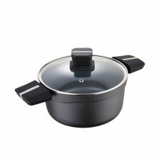 Kastrull med lock San Ignacio Bistro SG6426 Svart matt Ø 24 x 12 cm 4 L