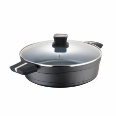 Kastrull med glaslock San Ignacio Bistro SG6427 Svart matt gjuta aluminium Släppa