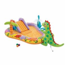 Uppblåsbar plaskpool för barn Intex Dino Park 201 x 157 x 69 cm