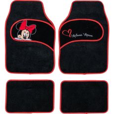 Set med bilgolvmattor Minnie Mouse CZ10339 Svart/Röd