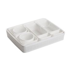 Multifunktionell korg Dem Plast 34 x 28 x 6 cm 9 Delar (9 antal)