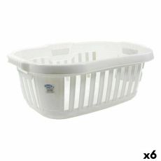 Tvättkorg Tontarelli Hipster Vit 50 L 66 x 44 x 25 cm (6 antal)