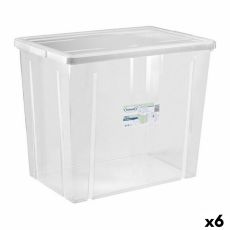 Förvaringslåda med lock Tontarelli Linea box 80 L 59 x 39 x 48 cm (6 antal)