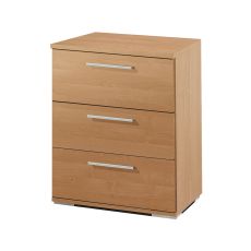 Nattduksbord Alexandra House Living Körsbärsträd Metall Trä MDP 41 x 62 x 35 cm 3 lådor