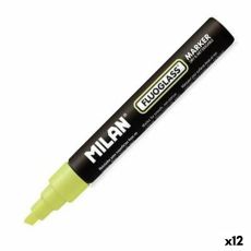 Tuschpennor Milan Fluoglass Gul (12 antal) Raderbar