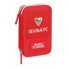 Dubbelt pennfodral Sevilla Fútbol Club Röd 12,5 x 19,5 x 4 cm