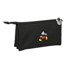 Tredubbel Carry-all Mickey Mouse Clubhouse Premium Svart 22 x 12 x 3 cm