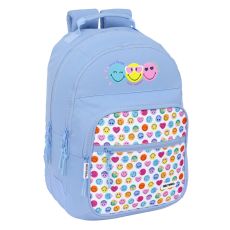 Skolryggsäck Smiley Joyful Blå Multicolour 32 x 42 x 15 cm