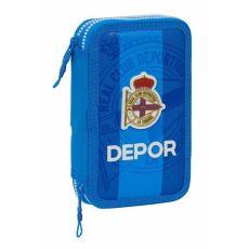 Dubbelt pennfodral R. C. Deportivo de La Coruña 12,5 x 19,5 x 4 cm