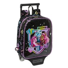 Skolväska med hjul Monster High Svart 22 x 27 x 10 cm