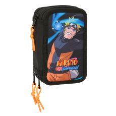 Trippel pennfodral Naruto Svart 12,5 x 19,5 x 5,5 cm 37 Delar