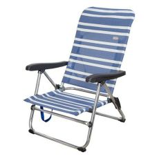 Strandstol Colorbaby 62601 Blå/Vit Aluminium 61 x 50 x 85 cm Vit Marinblå (61 x 50 x 85 cm)