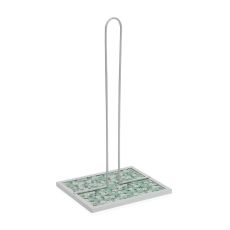 Hushållspappershållare Versa Virágok Metall Stål Trä MDF 16,5 x 31 x 13 cm