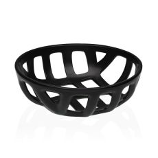 Fruktskål Versa Svart Keramik Dolomite 26,4 x 8,5 x 26,4 cm
