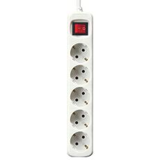 Förgreningslist 5 Tomas med Brytare Silver Electronics 1 m