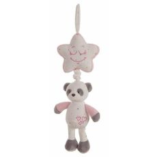 Skallra med musik Baby Panda 35 cm Stjärna Rosa