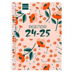 Dagbok Finocam COOL 8º SVH FLORAL Multicolour Lax 1/8 12 x 16,4 cm 2024-2025