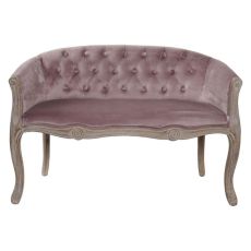 Soffa DKD Home Decor Brun Rosa Trä Modern 107 x 61 x 71 cm