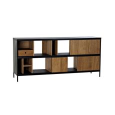 Skänk DKD Home Decor Alvin Svart Naturell Järn Aske 160 x 40 x 75 cm