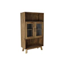 Bokhylla DKD Home Decor Glas Naturell Återvunnet Trä 4 Hyllor (90 x 40 x 160 cm)