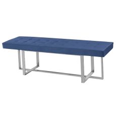 Sittpall DKD Home Decor Blå Polyester Stål (150 x 45 x 45 cm)