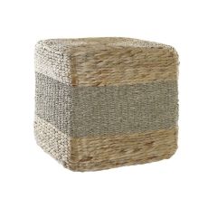 Fotpall DKD Home Decor Multicolour Naturell Boho 42 x 42 x 40 cm