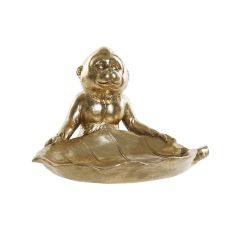 Prydnadsfigur DKD Home Decor Gyllene Kolonial Löv av en växt 23 x 20,4 x 14,8 cm