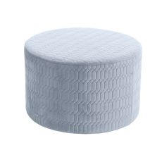 Fotpall DKD Home Decor Polyester Himmelsblå Badsvamp Trä MDF (55 x 55 x 35 cm)