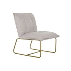 Fåtölj DKD Home Decor Beige Gyllene Metall Polyester (66 x 71 x 77 cm)