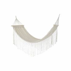 Hängmatta DKD Home Decor Beige Polyester Bomull Furu Frans (280 x 100 x 130 cm)