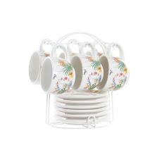 Set med kaffekoppar DKD Home Decor Multicolour Dolomite 180 ml