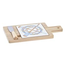 Ostbricka DKD Home Decor Bambu Aluminium Stengods 21,5 x 11,8 x 1,5 cm (3 Delar)