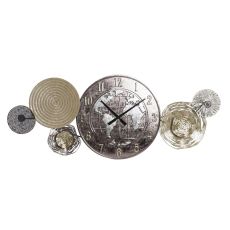 Väggklocka DKD Home Decor Gyllene Metall Världskarta (121 x 9,5 x 49,5 cm)