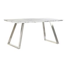 Matsalsbord DKD Home Decor Stål Vit 160 x 90 x 76 cm Trä MDF