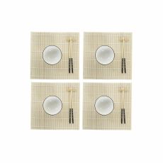 Sushiset DKD Home Decor Bambu Stengods Vit Orientalisk 14,5 x 14,5 x 31 cm (16 Delar)