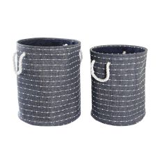 Korg - set DKD Home Decor Polyester (38 x 38 x 47 cm)